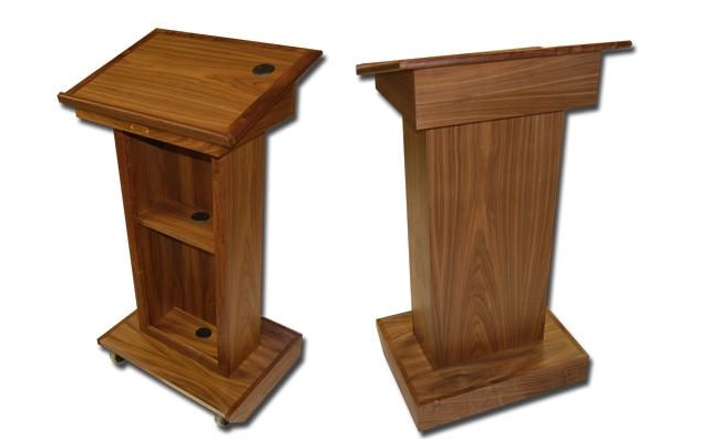 oak wood podium