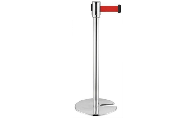 Chrome Stanchion with Red Belt