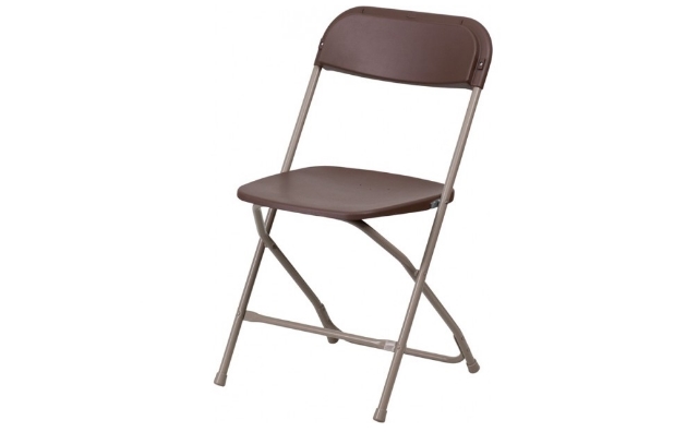 brown stacking chair