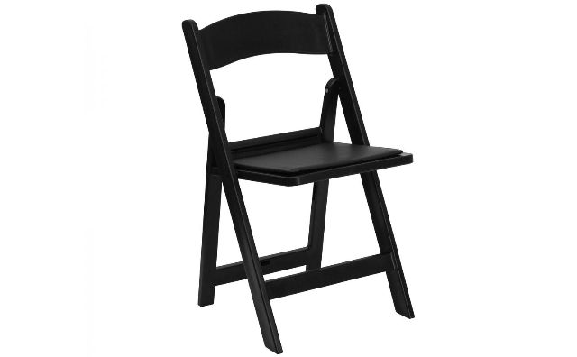 Black woood Resin Padden Chair