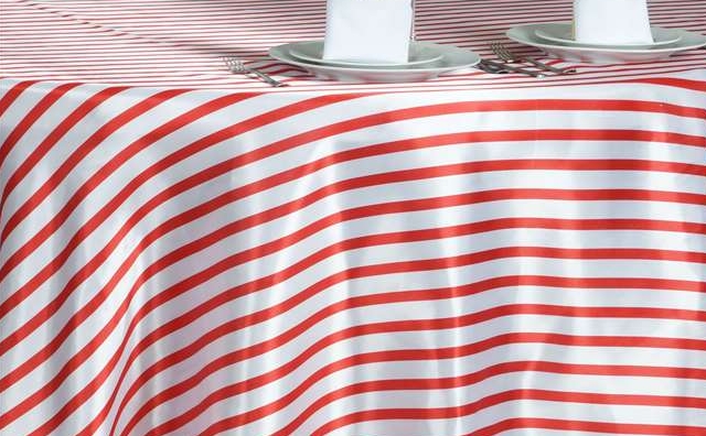 red and white stripes linen