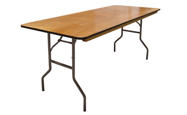8 ft. wood folding banquet table