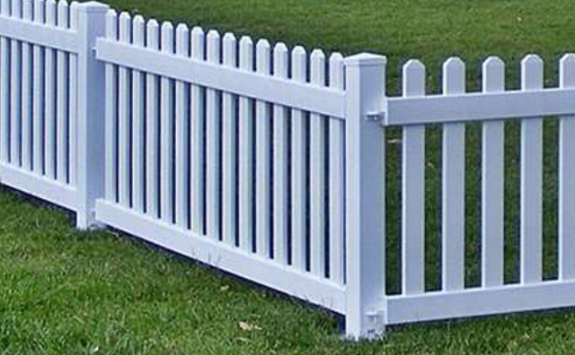 8 ft. white picket fencing
